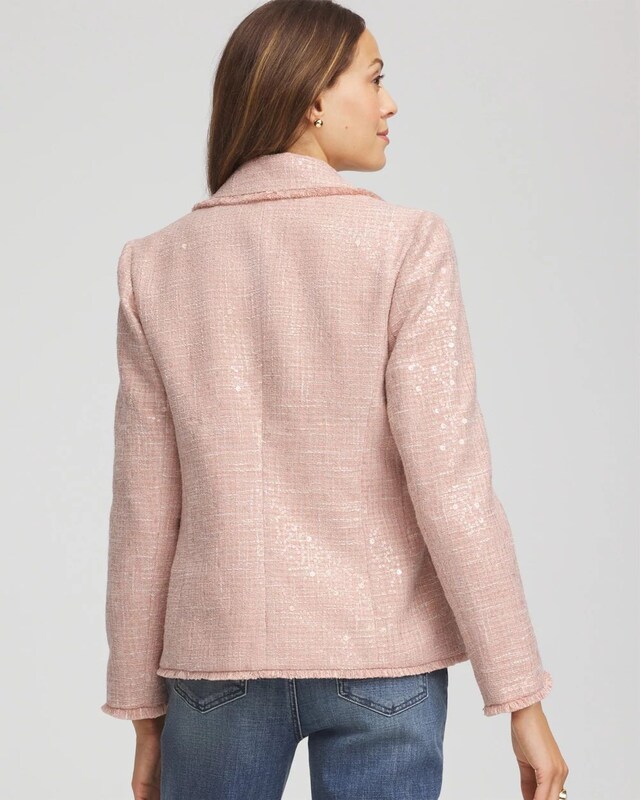 Party Tweed Sequins Blazer - image 3